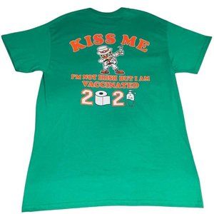 Kiss Me Im Not Irish Covid Free Parody Tshirt Medium